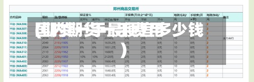 国内期货一手费用(期货一手最便宜多少钱)-第2张图片