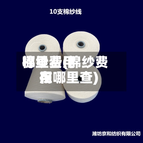 棉纱费用哪里看(棉纱费用在哪里查)