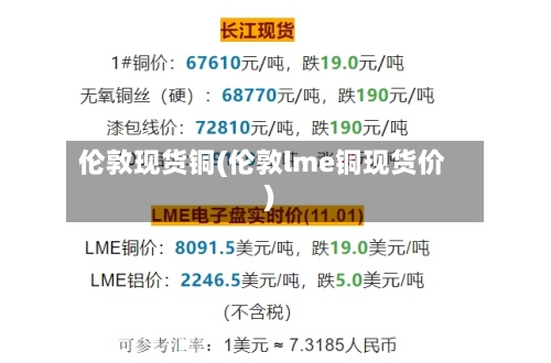 伦敦现货铜(伦敦lme铜现货价)