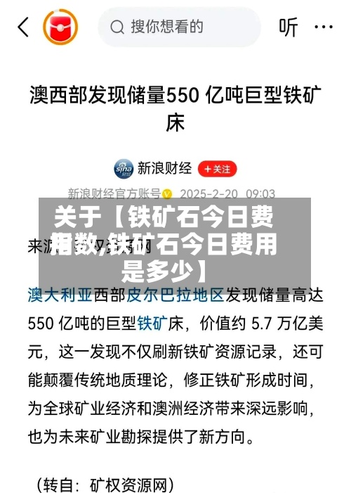 关于【铁矿石今日费用指数,铁矿石今日费用是多少】-第3张图片
