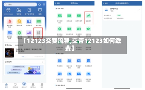 【12123交费流程,交管12123如何缴费】