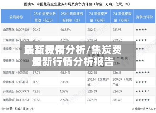 焦炭费用最新行情分析/焦炭费用最新行情分析报告