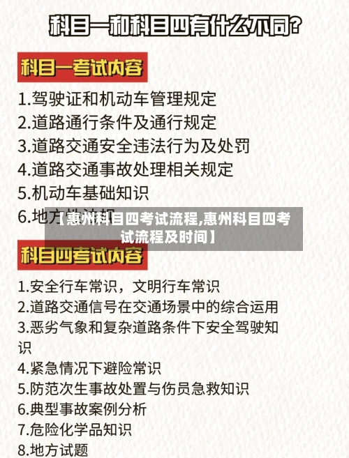 【惠州科目四考试流程,惠州科目四考试流程及时间】