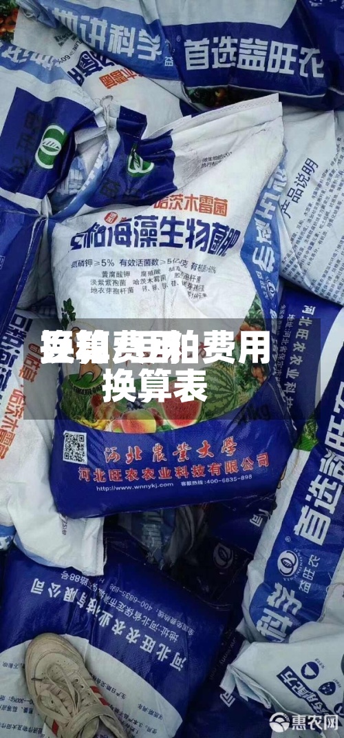 豆粕费用换算/豆粕费用换算表-第2张图片