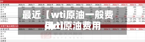 最近【wti原油一般费用,wti原油费用cfd】