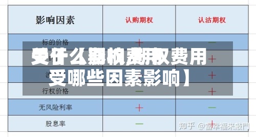 关于【期权费用受什么影响,期权费用受哪些因素影响】