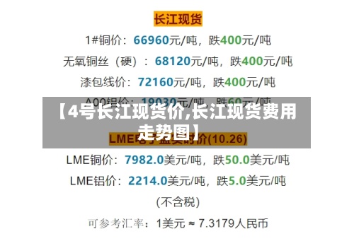 【4号长江现货价,长江现货费用走势图】
