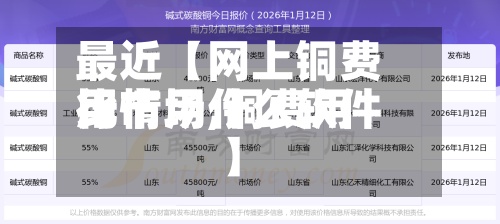 最近【网上铜费用比市场,铜费用行情用什么软件】