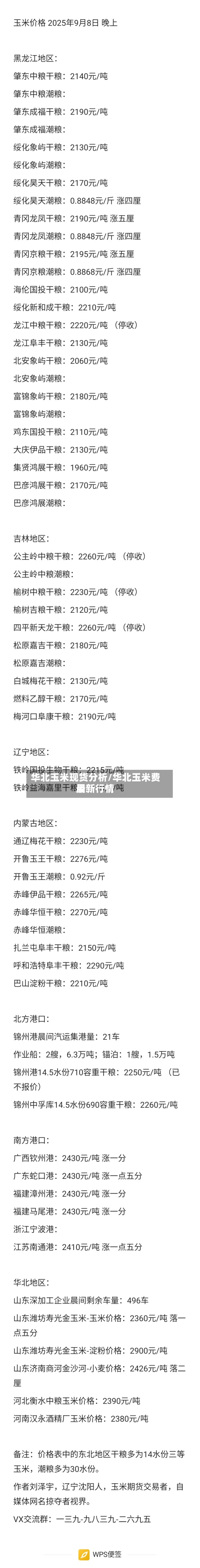 华北玉米现货分析/华北玉米费用最新行情
