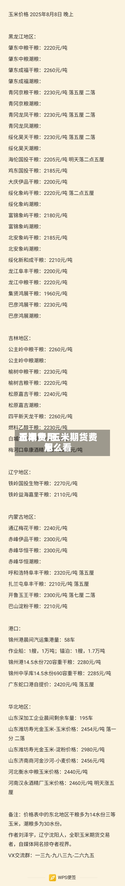 玉米费用
看期货/玉米期货费用
怎么看-第2张图片