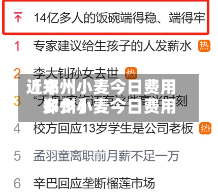 近来【郑州小麦今日费用郑州小麦今日费用多少】-第2张图片