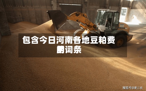 包含今日河南各地豆粕费用的词条