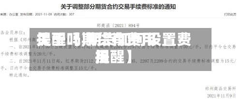关于【期货有费用提醒吗,期货如何设置费用提醒】