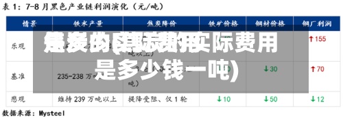 焦炭的实际费用是多少(焦炭的实际费用是多少钱一吨)