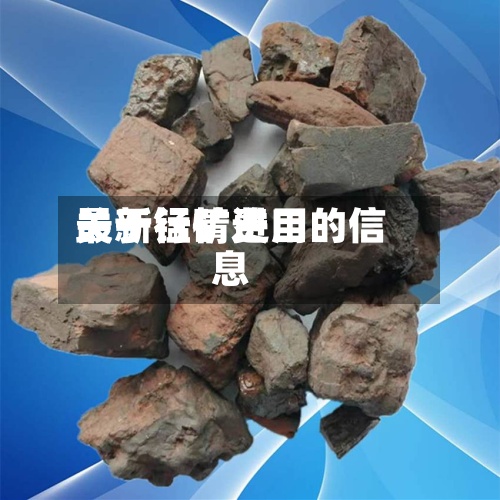 关于锰矿费用最新行情进口的信息