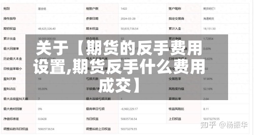 关于【期货的反手费用设置,期货反手什么费用成交】-第2张图片