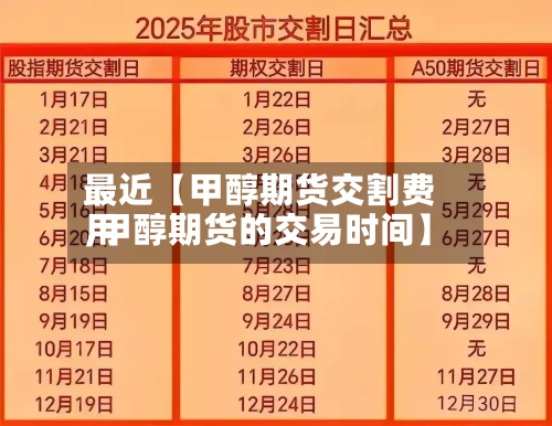 最近【甲醇期货交割费用,甲醇期货的交易时间】