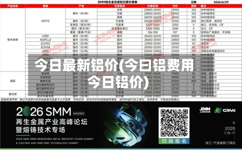 今日最新铝价(今曰铝费用今日铝价)-第2张图片