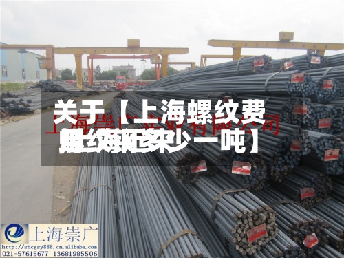 关于【上海螺纹费用,上海近来螺纹钢多少一吨】