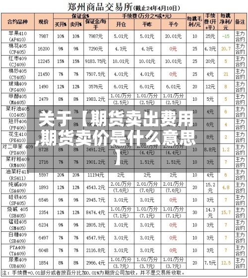 关于【期货卖出费用
,期货卖价是什么意思】-第3张图片