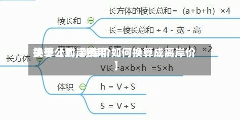 关于【到岸费用
换算公式,到岸价如何换算成离岸价】
