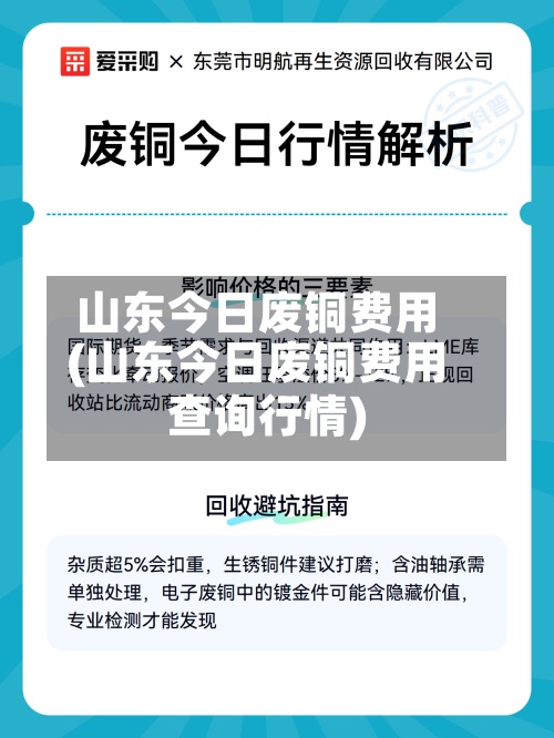 山东今日废铜费用(山东今日废铜费用查询行情)-第2张图片