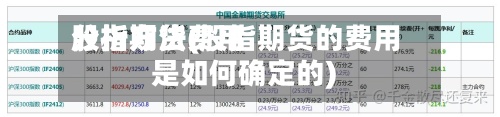 股指期货费用分析方法(股指期货的费用是如何确定的)