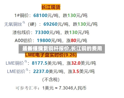 【长江现货铜杆报价,长江铜的费用
最新报价】