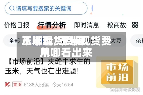 玉米现货费用从哪看/玉米现货费用从哪看出来-第2张图片