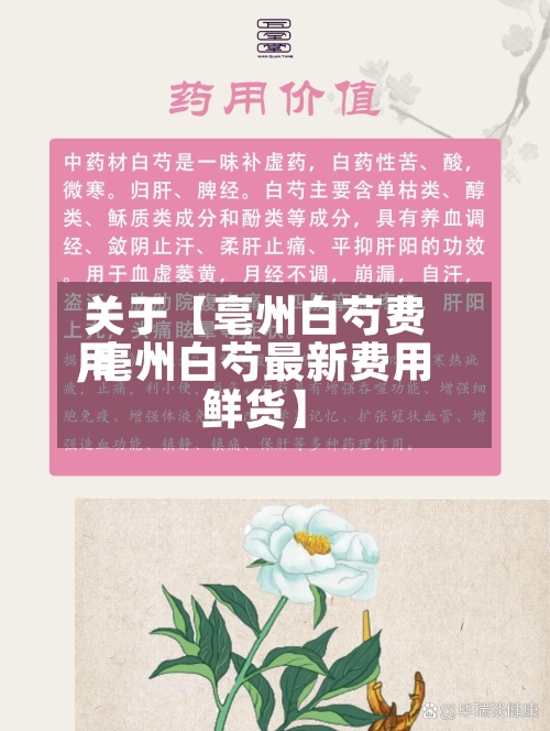 关于【亳州白芍费用,亳州白芍最新费用鲜货】