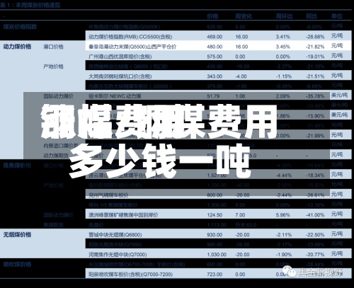 钢煤费用涨幅/钢煤费用多少钱一吨-第2张图片