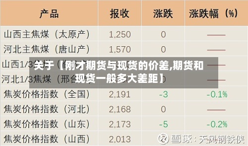 关于【刚才期货与现货的价差,期货和现货一般多大差距】