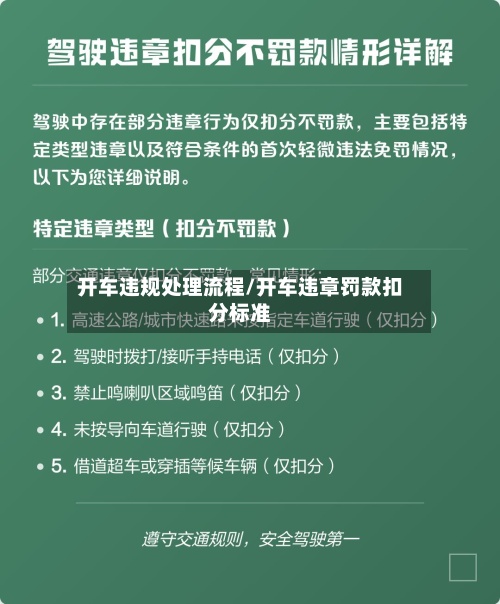 开车违规处理流程/开车违章罚款扣分标准