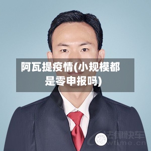 阿瓦提疫情(小规模都是零申报吗)-第3张图片