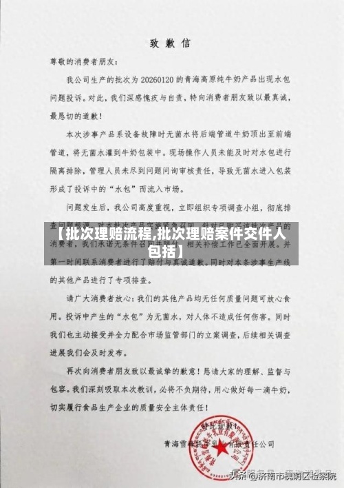 【批次理赔流程,批次理赔案件交件人包括】