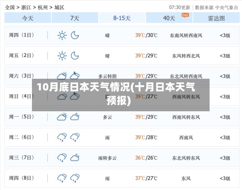 10月底日本天气情况(十月日本天气预报)-第2张图片