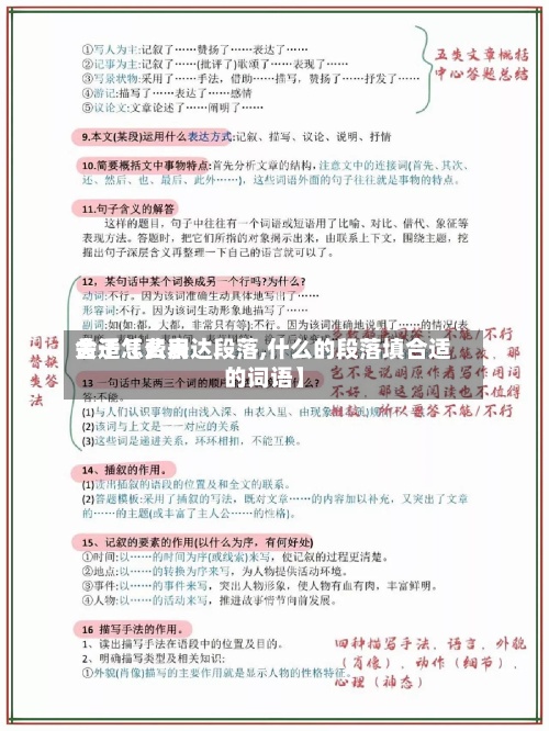 关于【费用合适怎么表达段落,什么的段落填合适的词语】-第2张图片