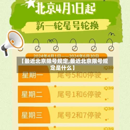 【最近北京限号规定,最近北京限号规定是什么】