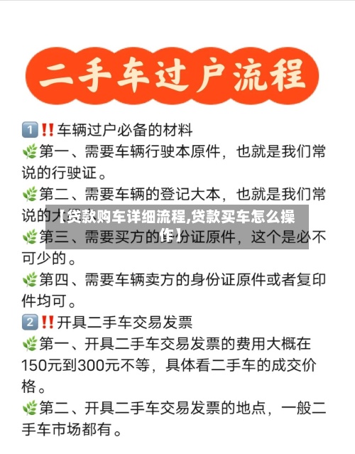 【贷款购车详细流程,贷款买车怎么操作】
