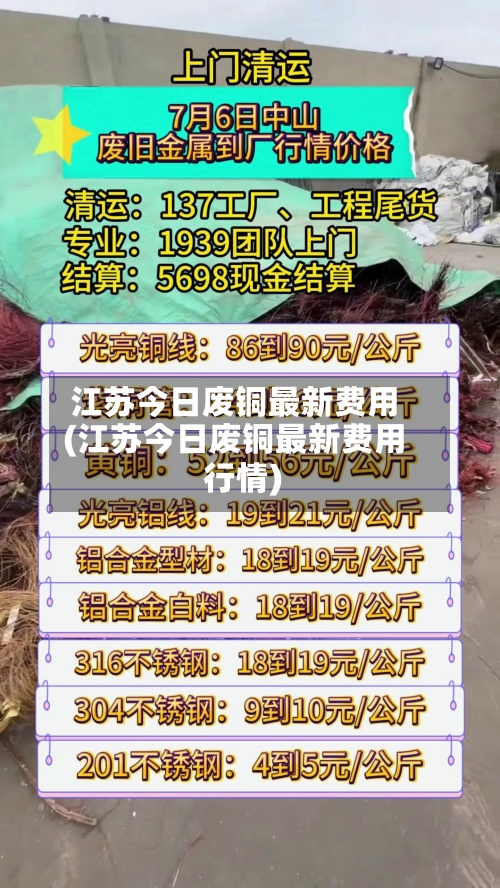 江苏今日废铜最新费用
(江苏今日废铜最新费用
行情)-第2张图片