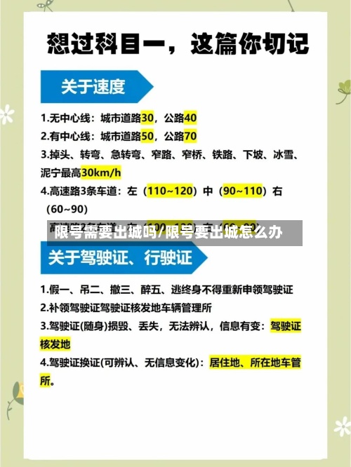 限号需要出城吗/限号要出城怎么办