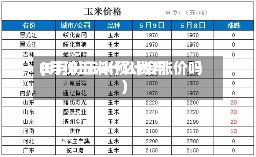 8月份玉米什么费用(8月份玉米预计会涨价吗)