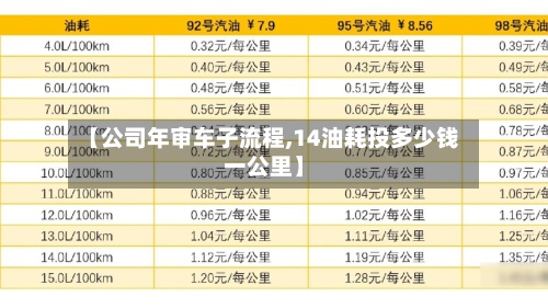 【公司年审车子流程,14油耗投多少钱一公里】-第2张图片