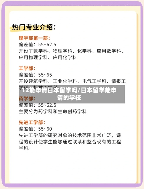12能申请日本留学吗/日本留学能申请的学校-第2张图片