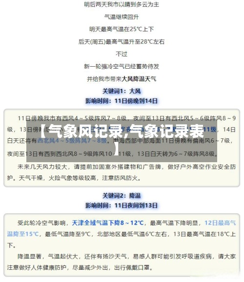 【气象风记录,气象记录表】