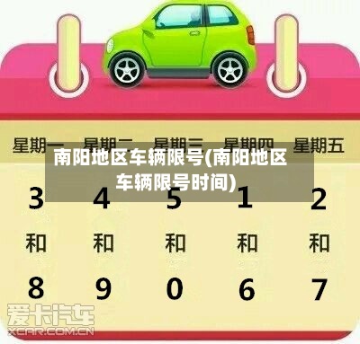南阳地区车辆限号(南阳地区车辆限号时间)