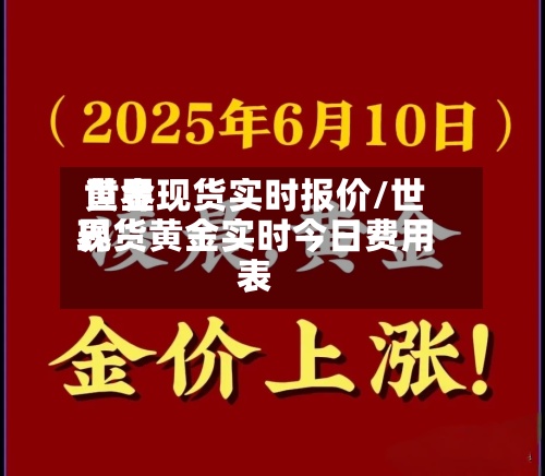世界黄金现货实时报价/世界现货黄金实时今日费用表-第3张图片