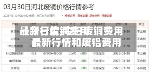 【今日废铜费用最新行情,今日废铜费用最新行情和废铝费用】
