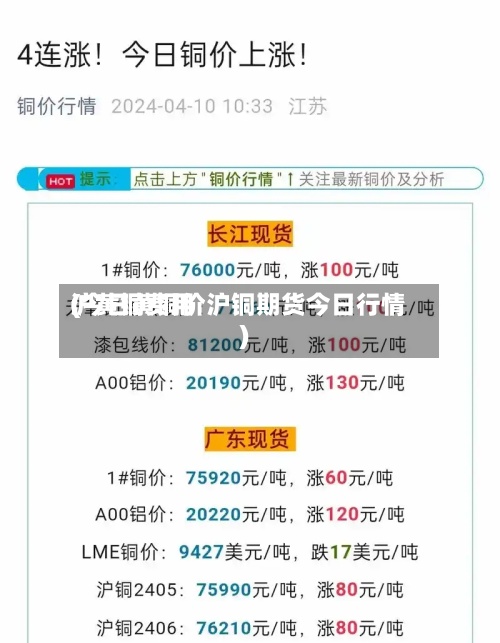 沪黄铜费用(今日黄铜价沪铜期货今日行情)-第2张图片