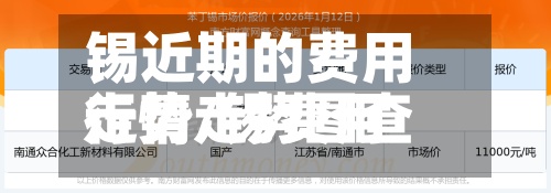 锡近期的费用
走势/锡费用
行情走势图查询-第2张图片